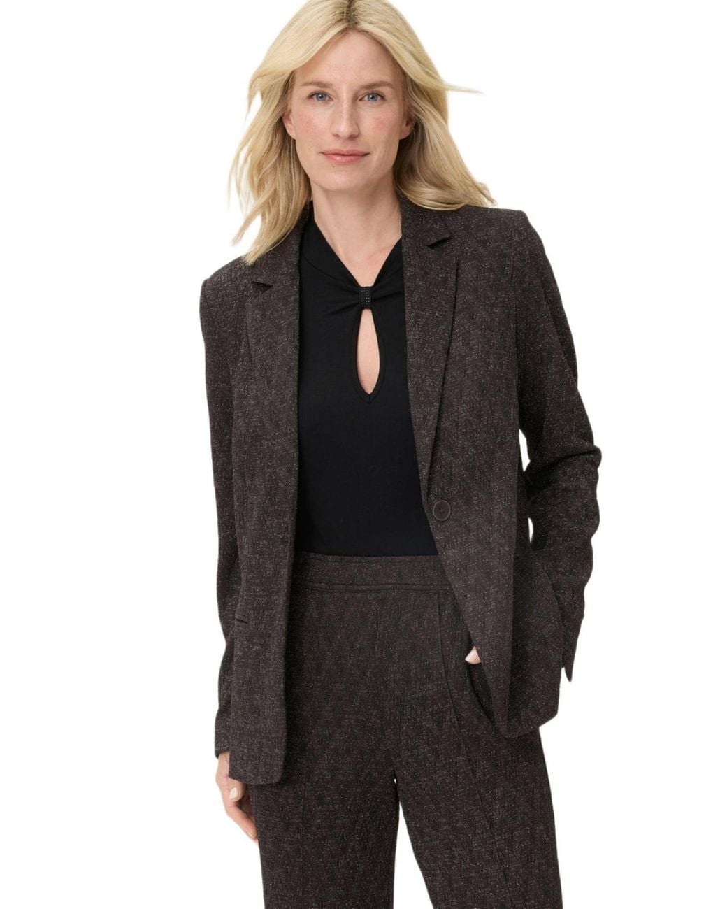 Olsen Black Sparkle Blazer.
