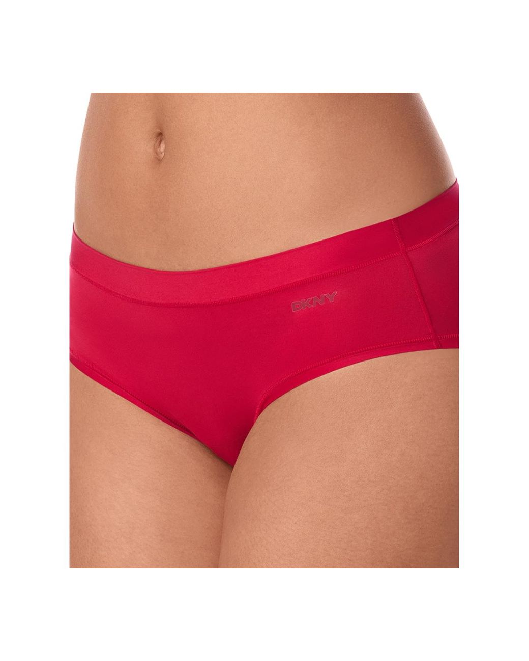 DKNY Women's Microfiber Contrast Logo Hipster