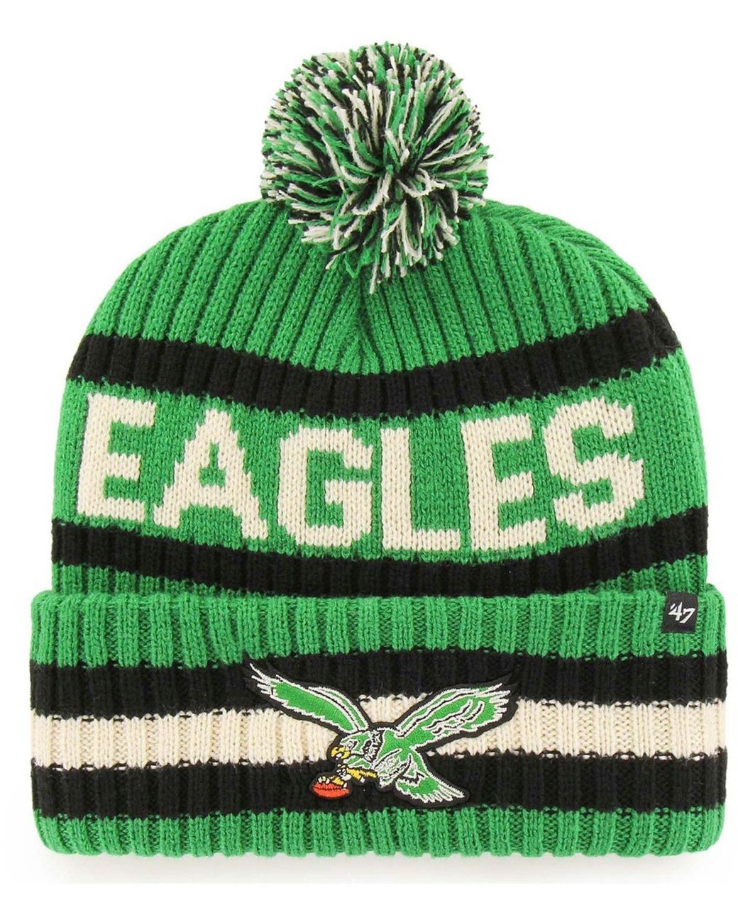 47 Brand Kelly Green Philadelphia Eagles Legacy Bering Cuffed Knit Hat With  Pom for Men | Lyst