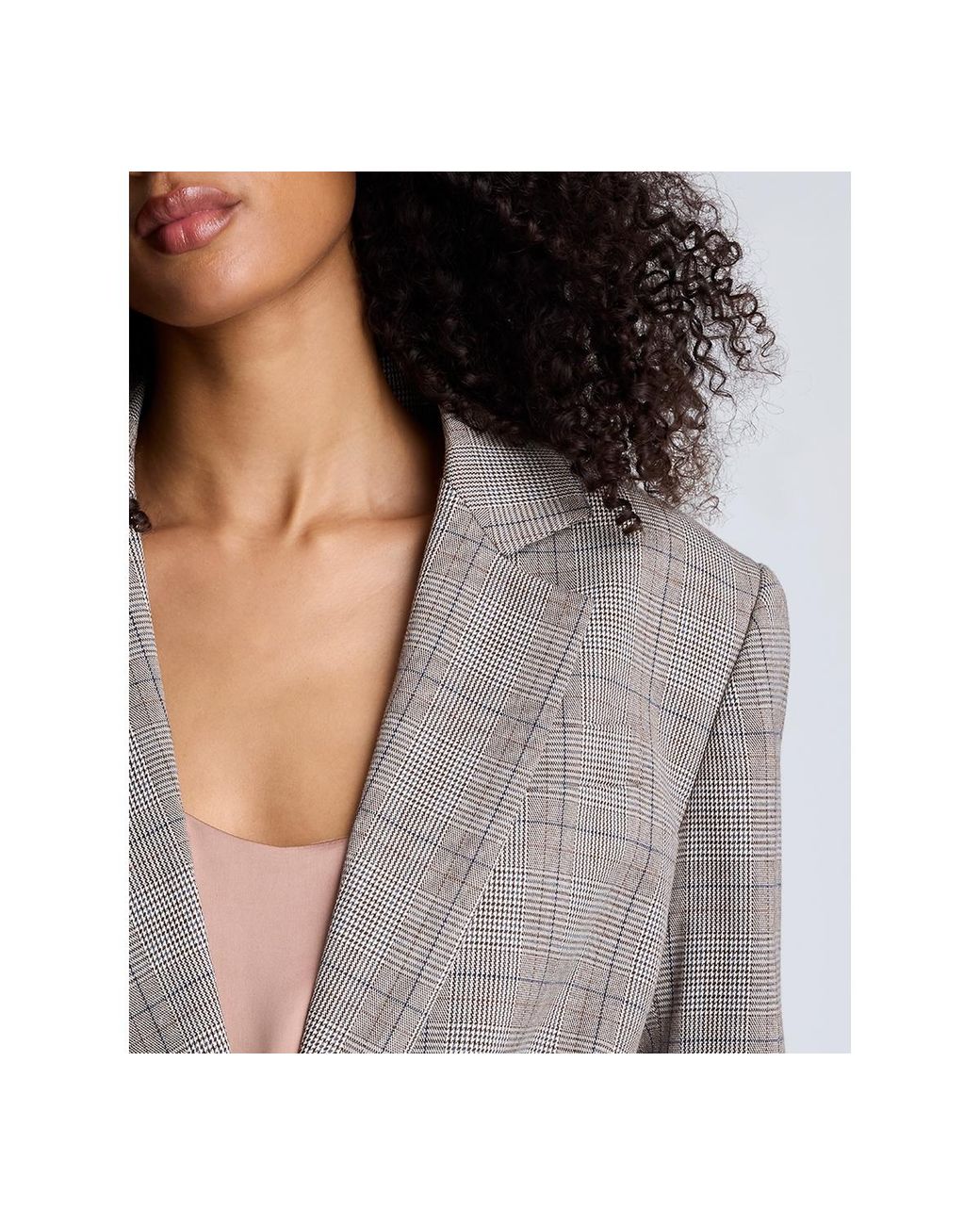 Kenneth Cole Gray Plaid Blazer
