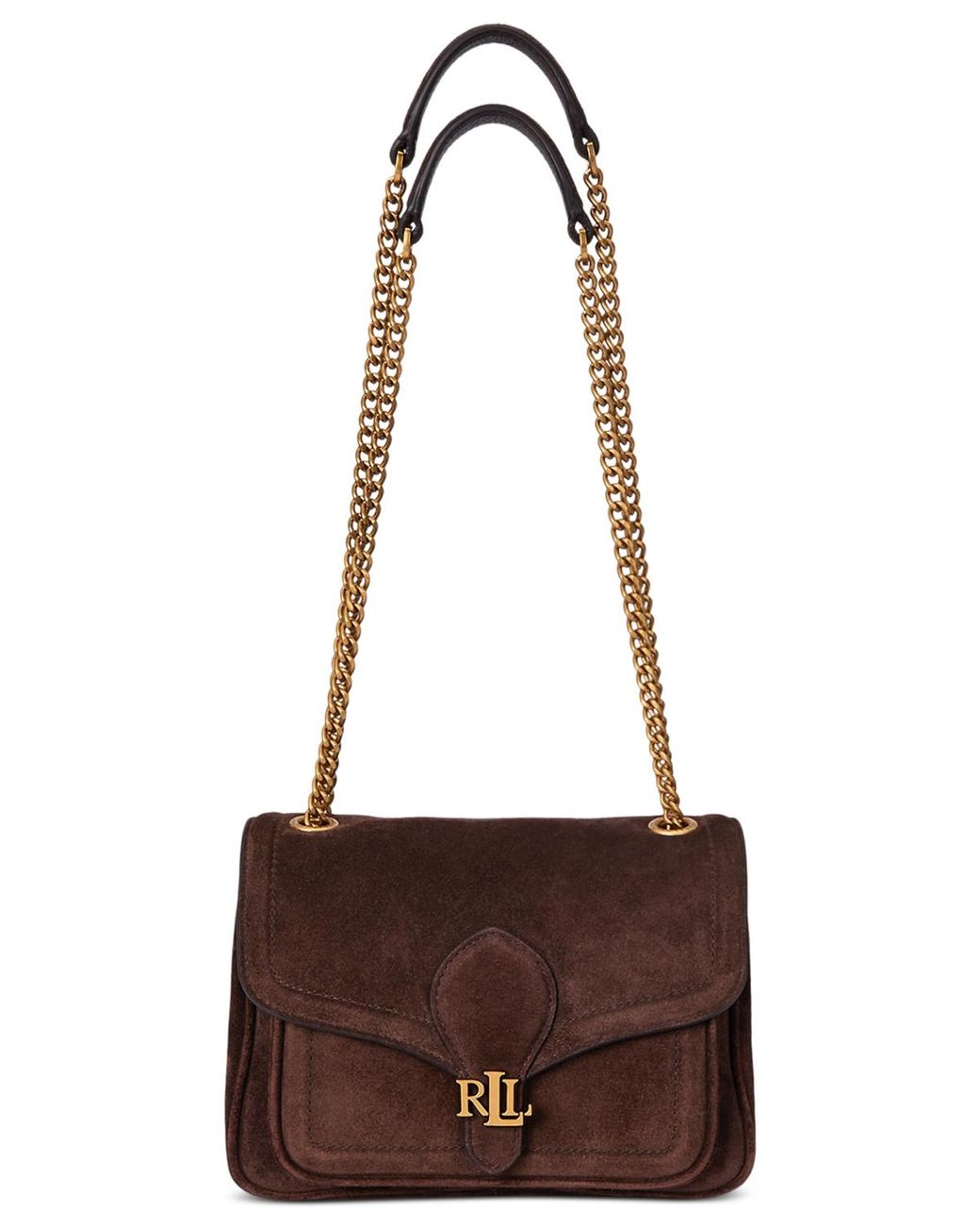 Ralph Lauren Bradley Small Suede Convertible Bag in Brown | Lyst