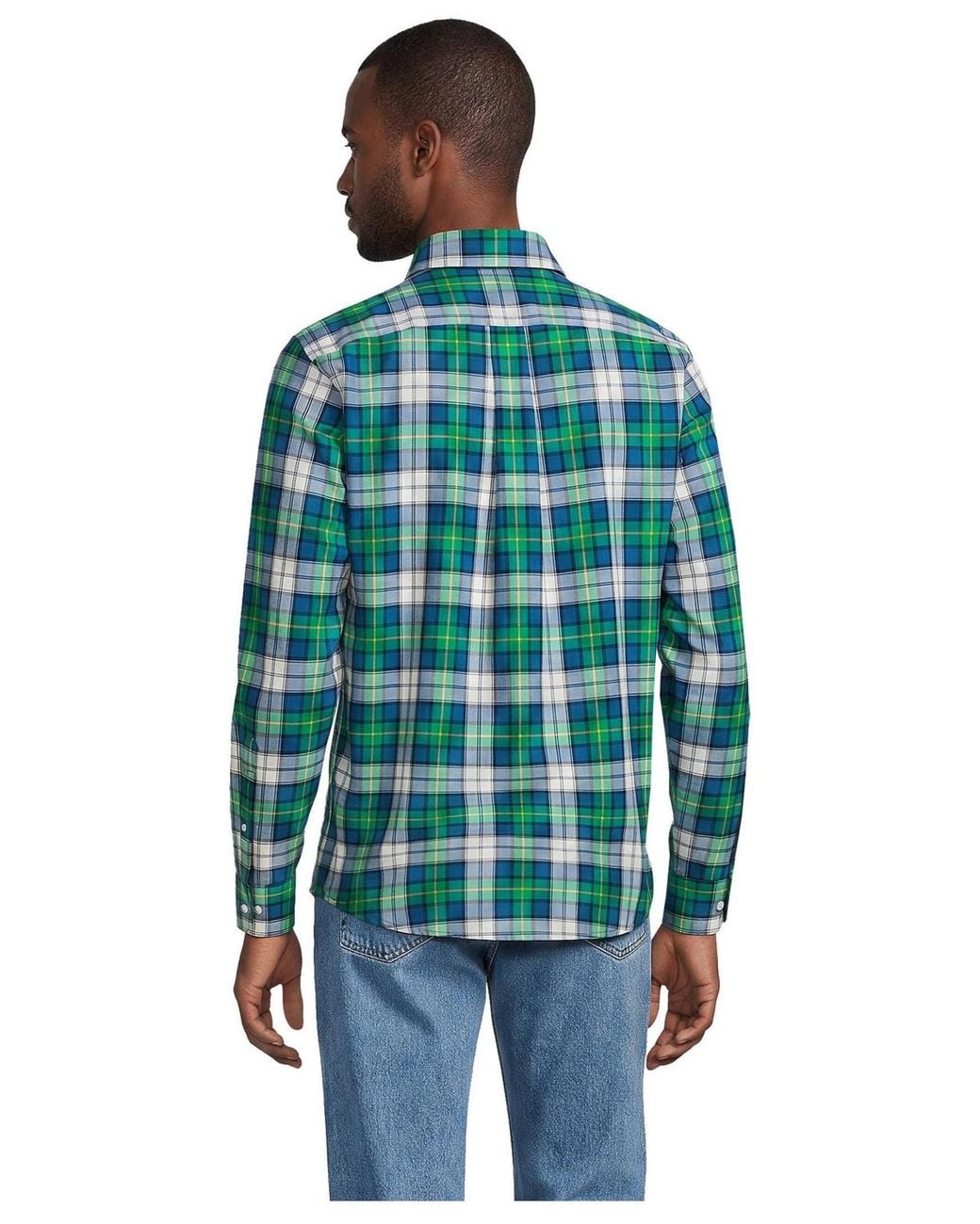 Lands' End Traditional Fit No Iron Twill Shirt in Blue for Men | Lyst