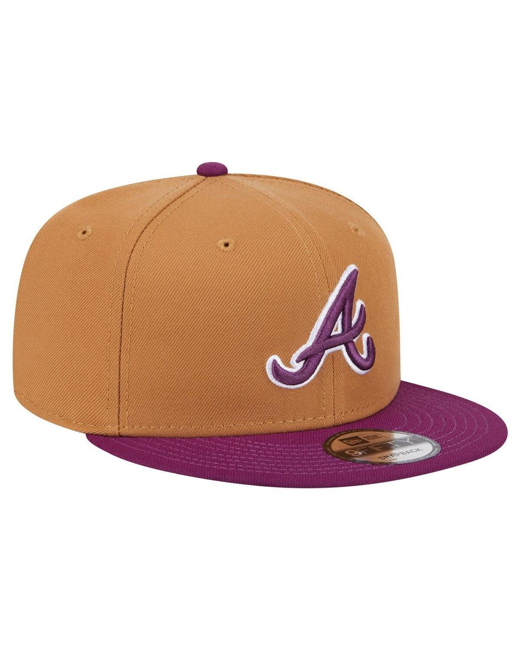 KTZ Brown/purple Atlanta Braves Color Pack Two-tone 9fifty Snapback Hat for men