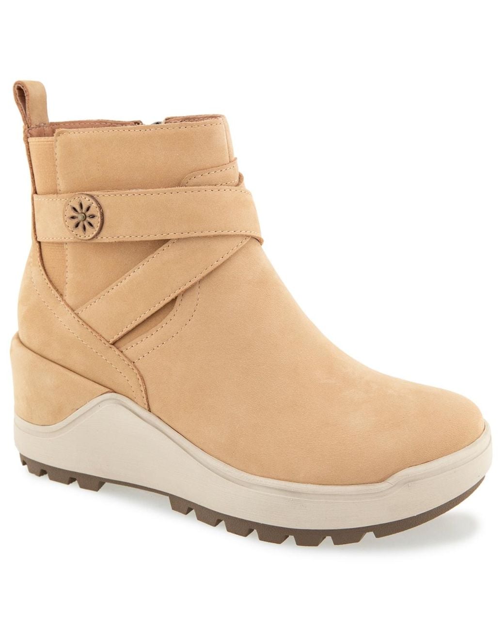 Jambu Natural Pattie Round Toe Ankle Booties