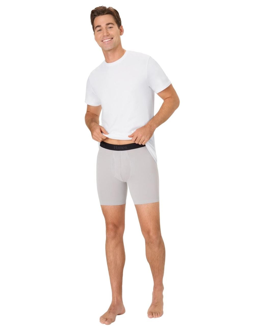 Hanes Black Ultimate Comfort Flex Fit Boxer Briefs for men