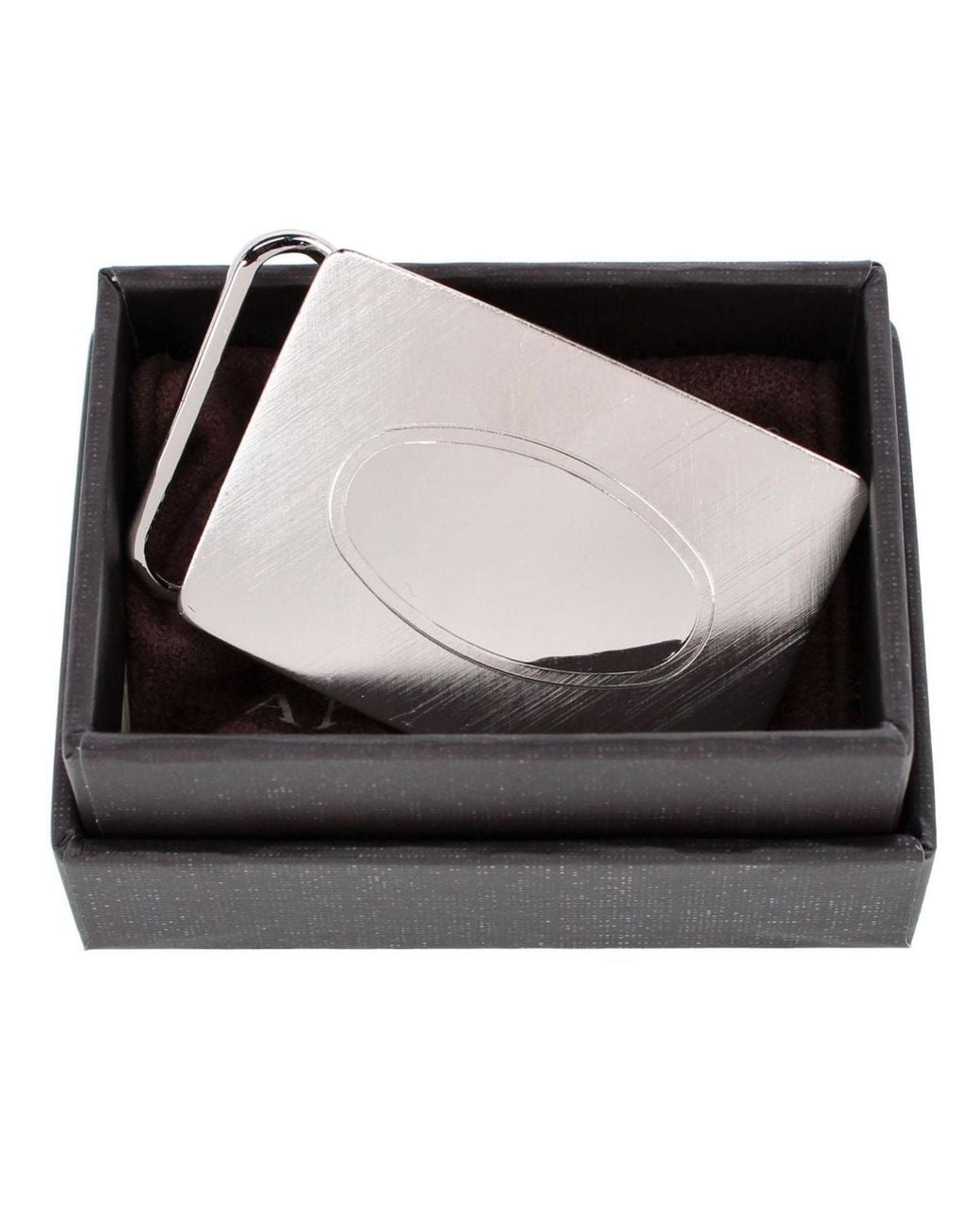 Trafalgar Gray Oval Signet Brass Based Compression Belt Buckle for men
