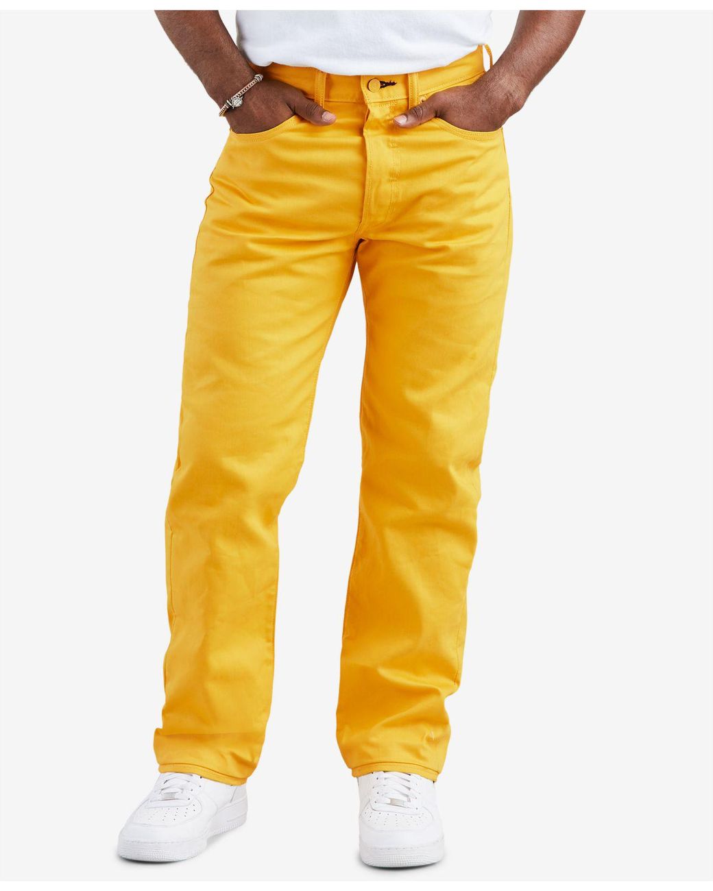 Levi's 501 Original Fit Jeans in Yellow for Men | Lyst