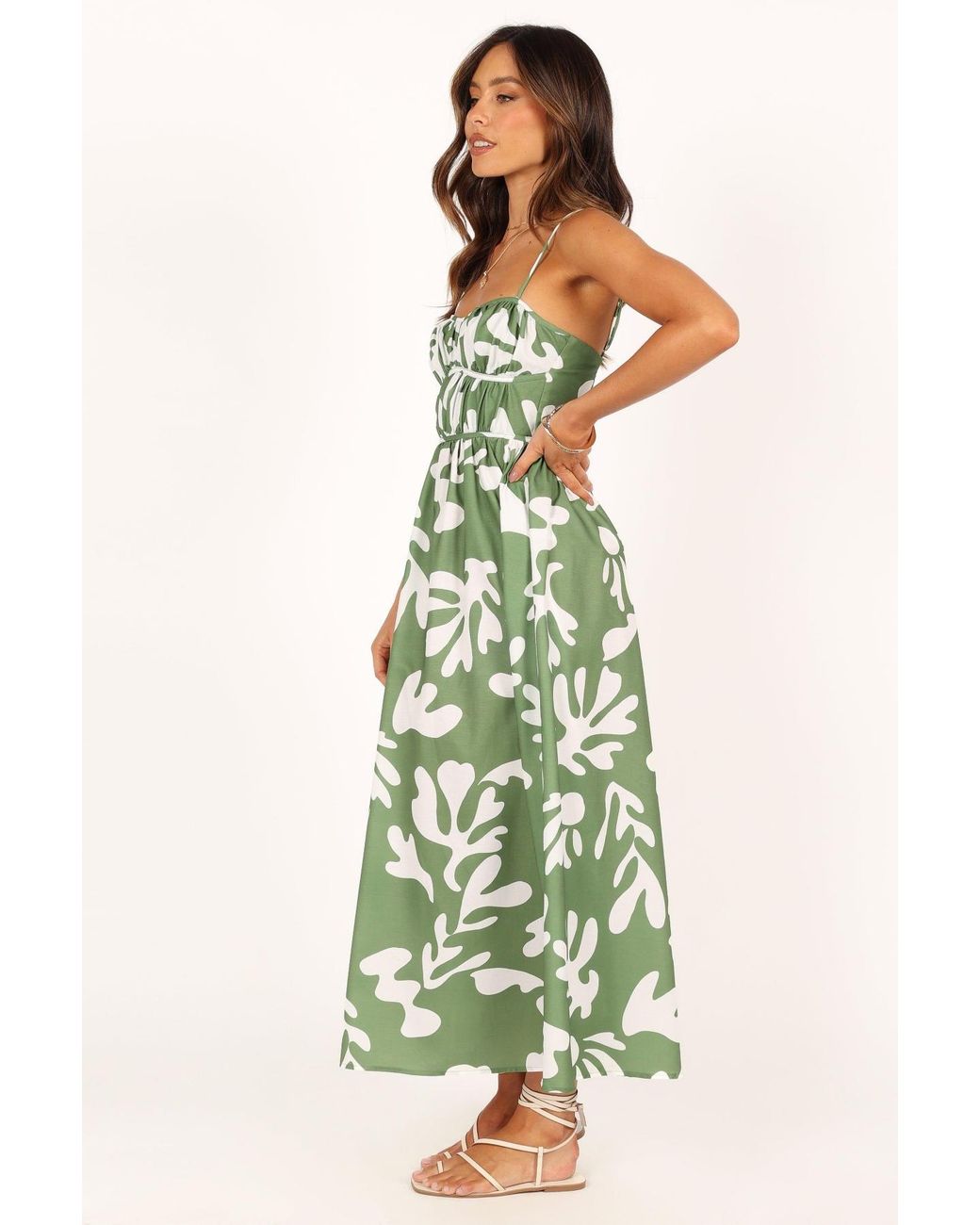 Petal & Pup Payton Midi Dress in Green | Lyst Petal & Pup Payton Midi Dress in Green | Lyst