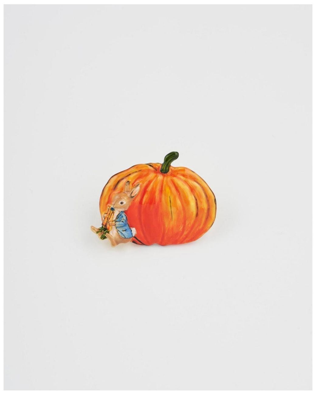 Fable England Orange Peter Rabbit Pumpkin Brooch