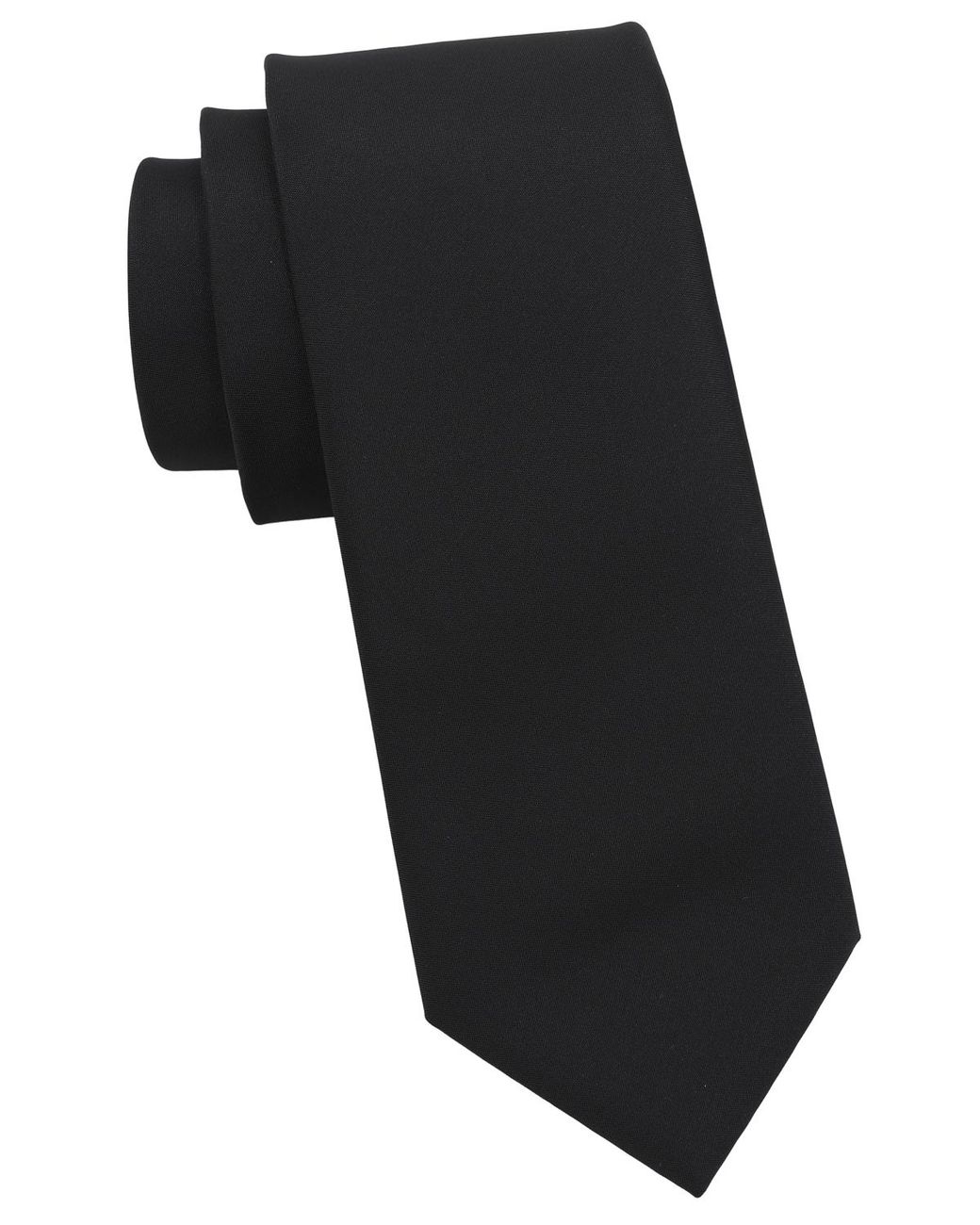 DKNY Black Iridescent Solid Extra Long 3" Tie for men