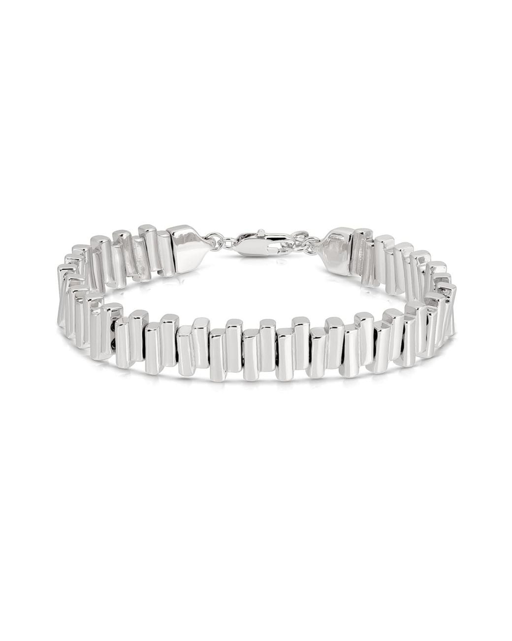 Ettika White Everyday Link Chunky Rectangle Shape Bracelet