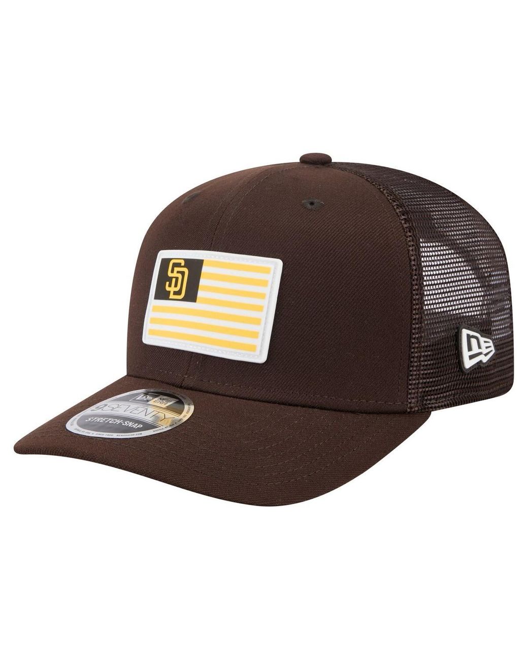 KTZ Brown San Diego Padres Flag 9seventy Stretch-snap Hat for men
