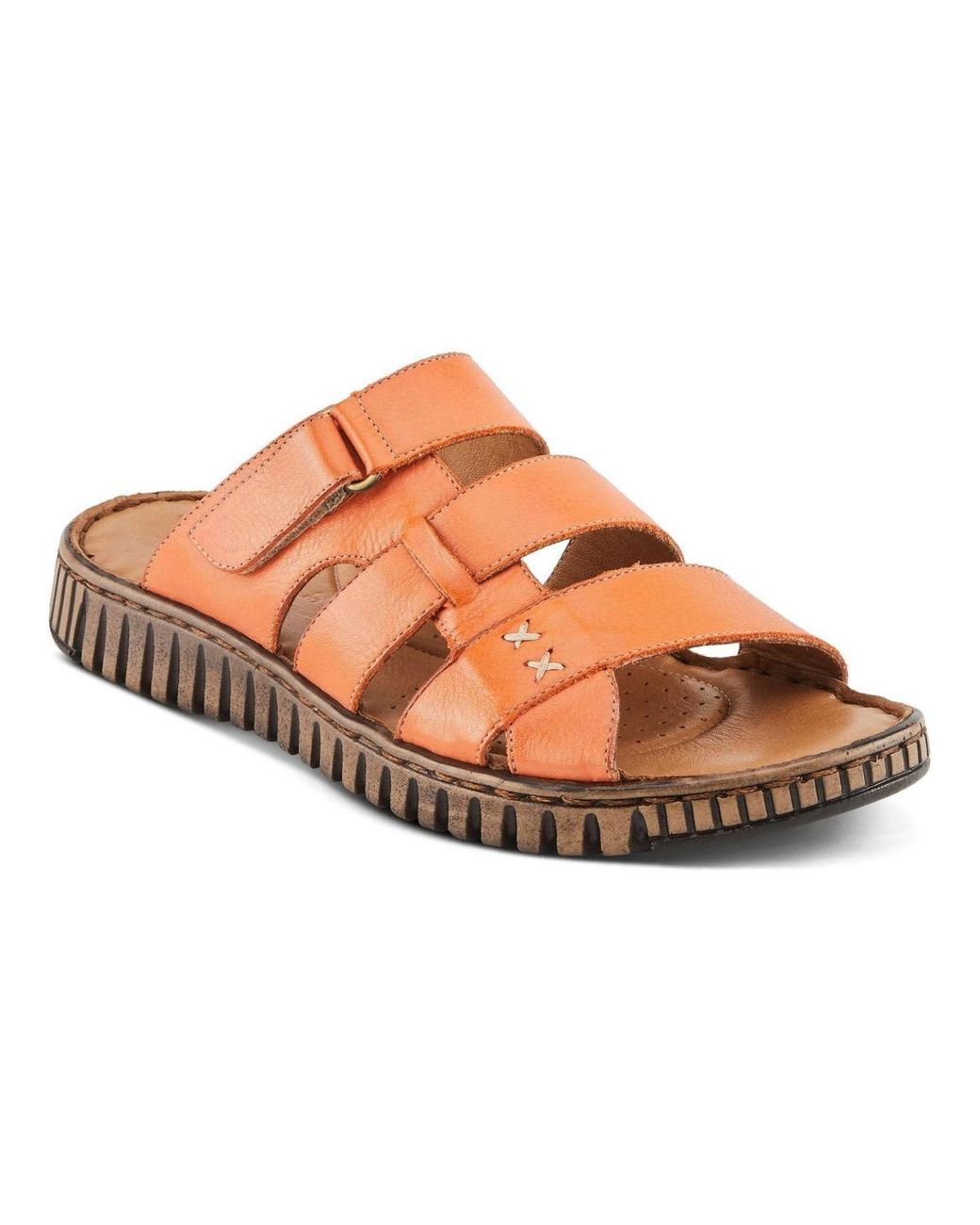 Spring Step Brown Olly Slides