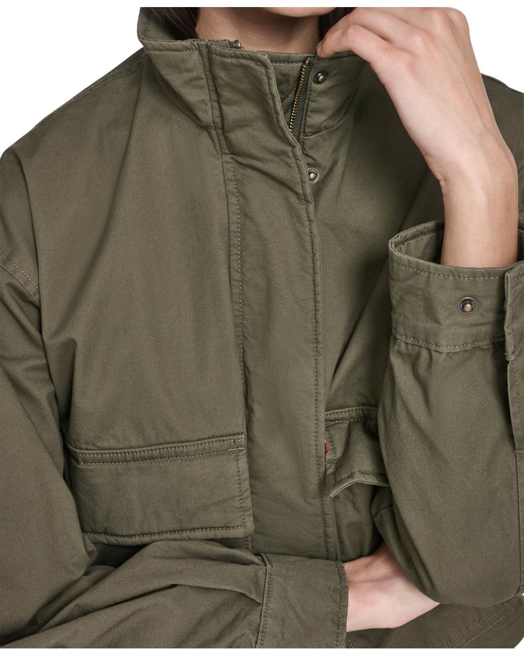 Levi's Green Cropped Surplus Jacket