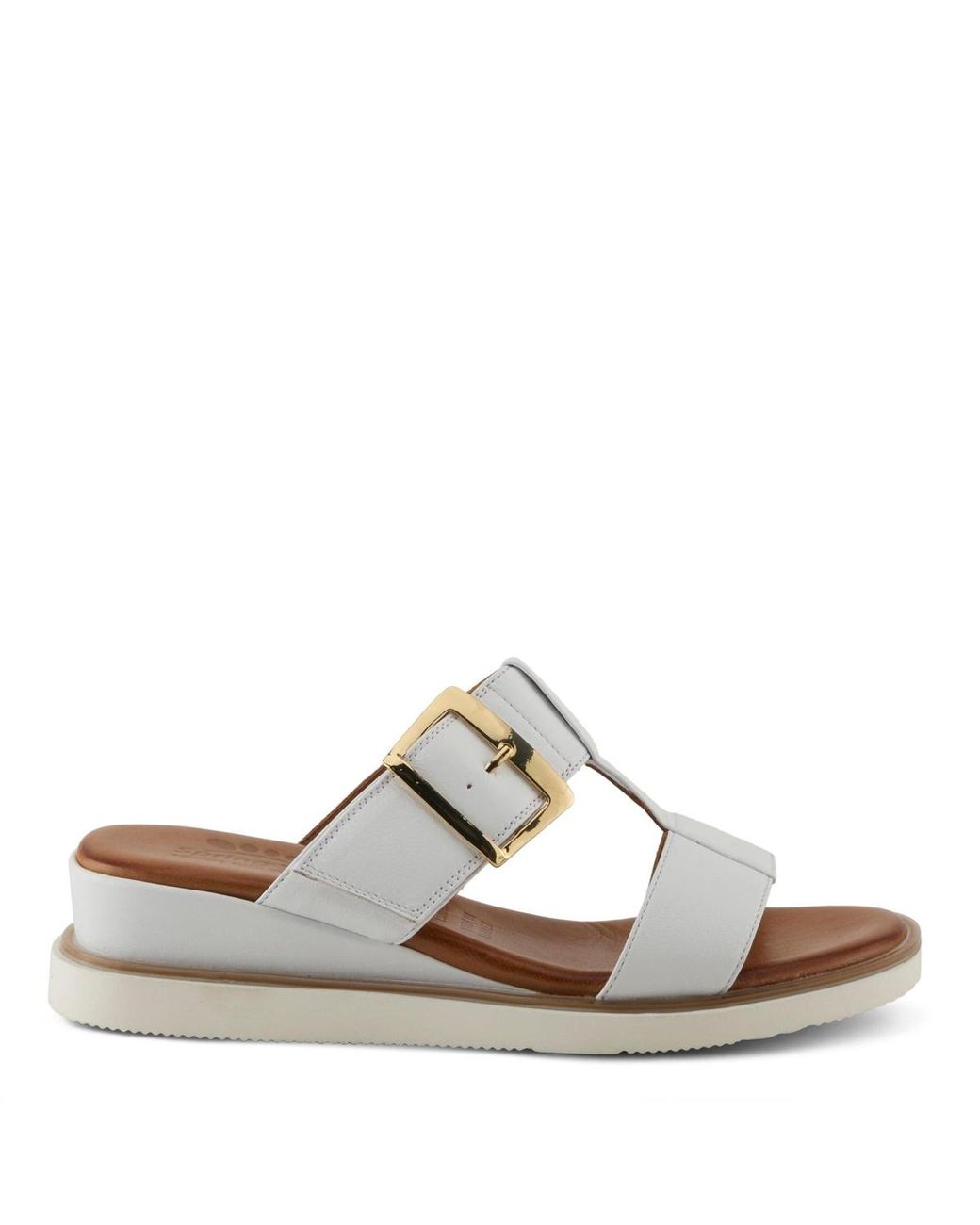 Spring Step Brown Seaport Wedge Sandal