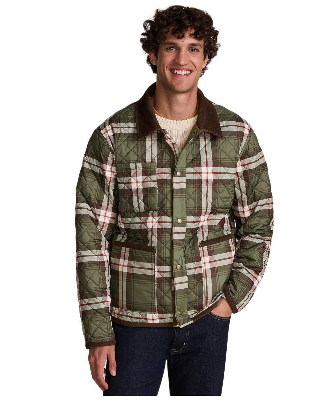 Lands' End Brown Reversible Insulated Barn Jacket for men