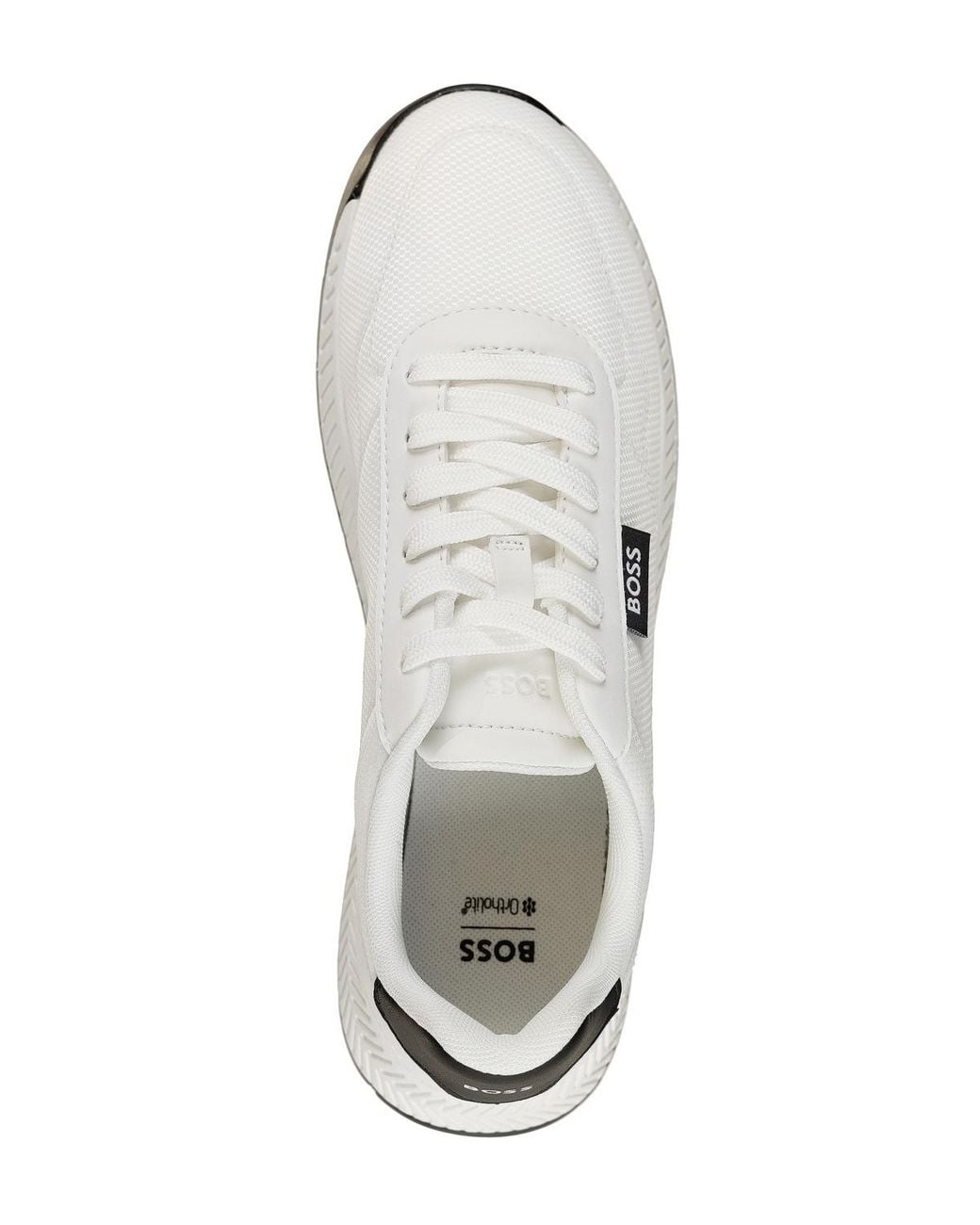 Boss White Boss Titanium Round Toe Running Shoes for men