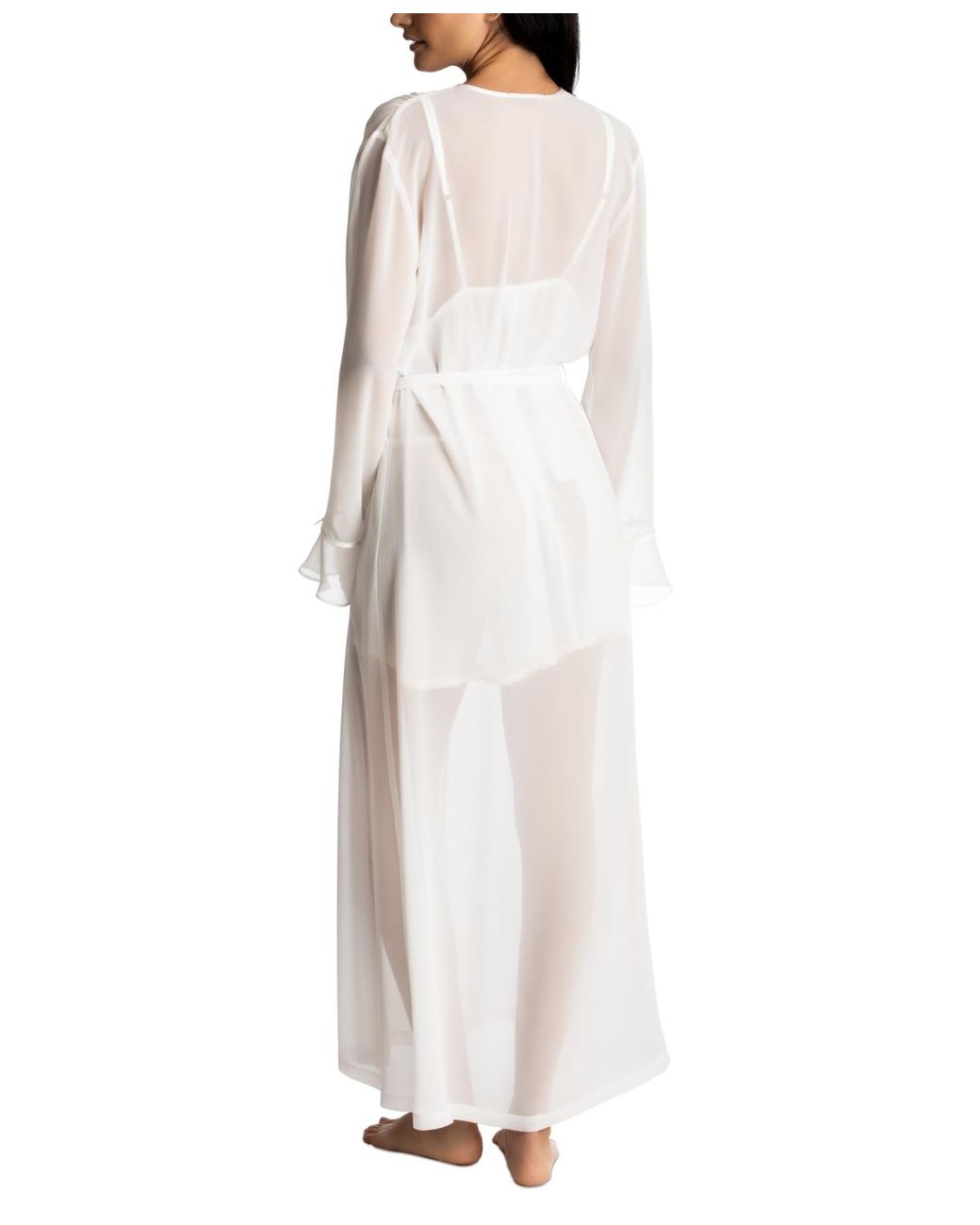 Linea Donatella White Chiffon Keepsake Wrap Robe