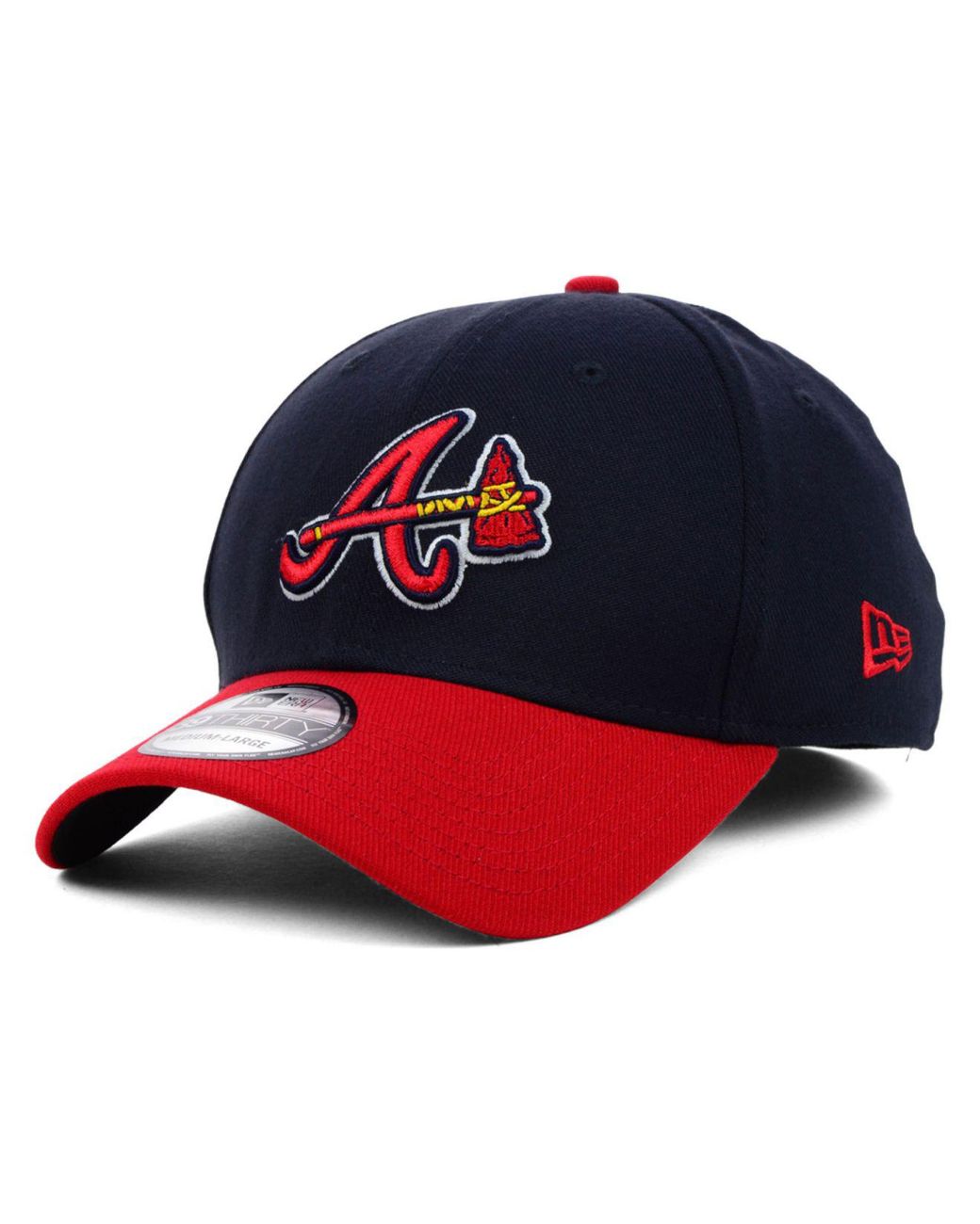 NEW Era Black on 9 FIFTY Snapback Cap Atlanta Braves Nero Nero