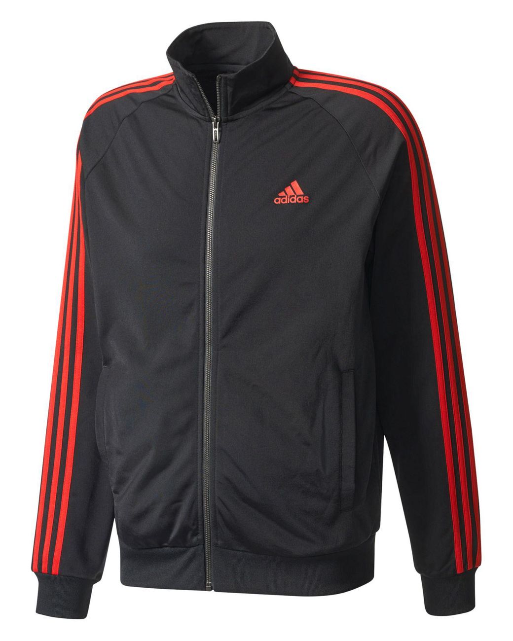 adidas Men's Three-stripe Warm-up Jacket in Black for Men | Lyst