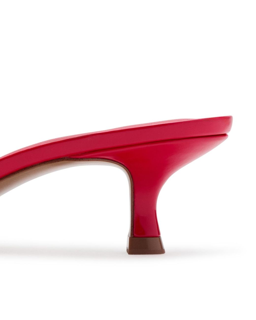Mango Red Kitten-heel Strap Sandals
