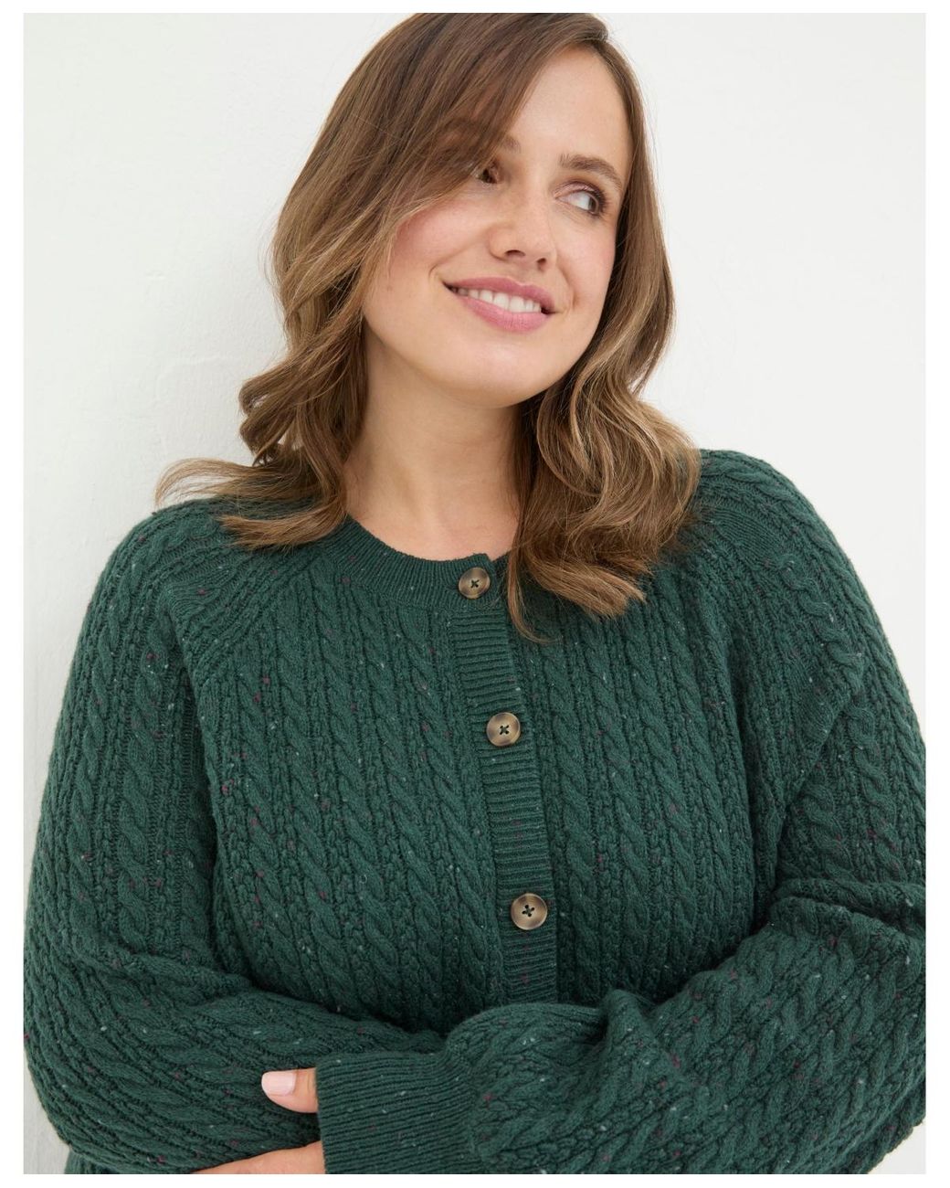 Fat face green cardigan sale