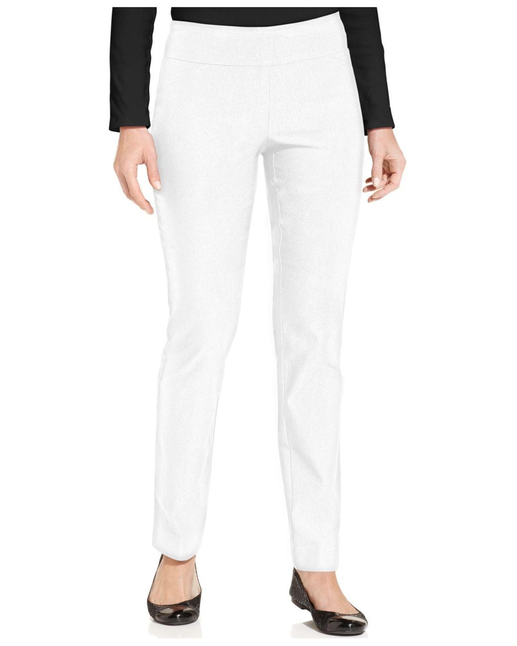 petite white pants