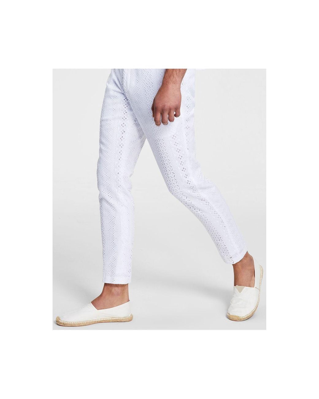 Macys mens cheap white pants