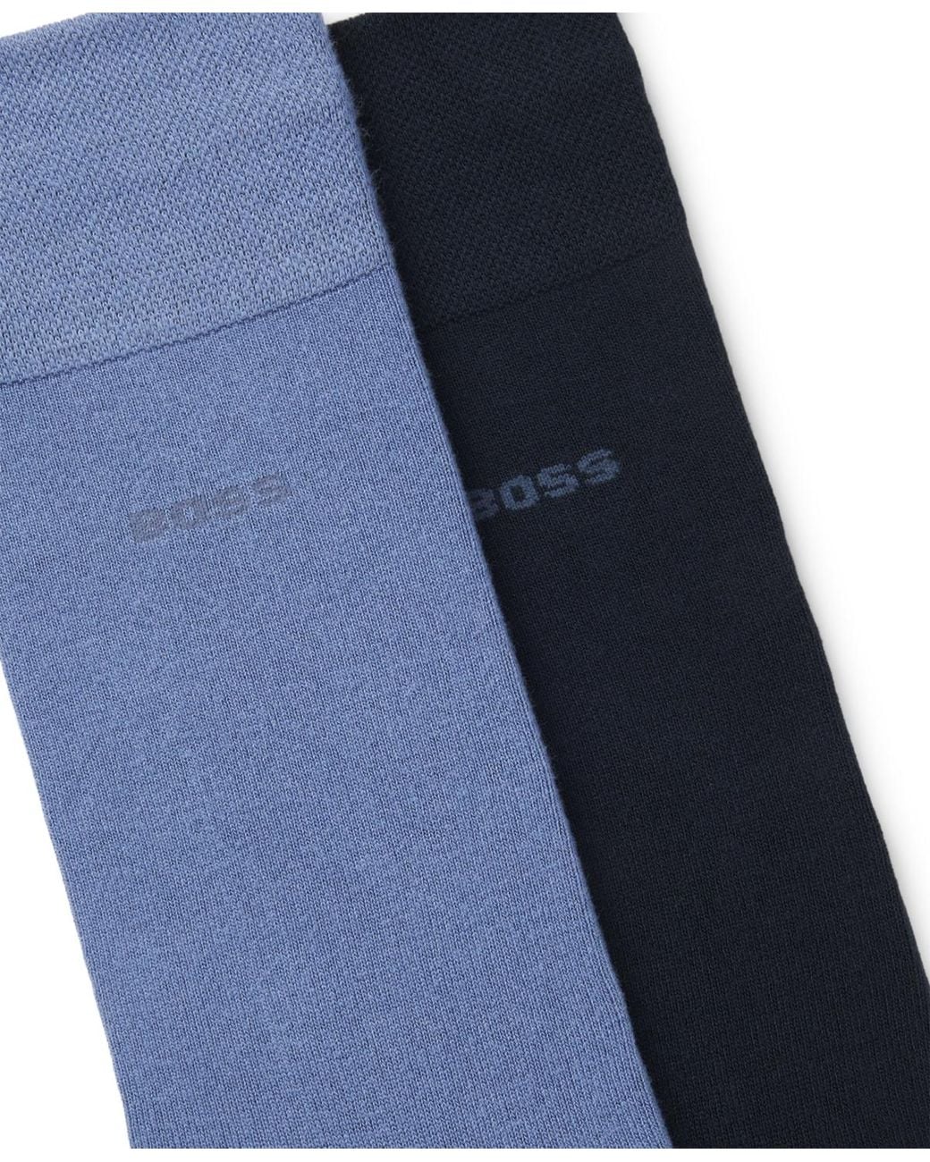 Boss Blue Solid Socks for men