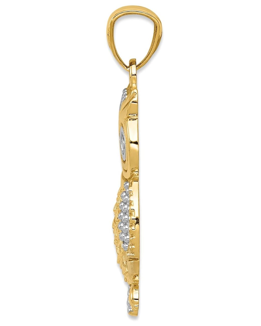 Macy's Metallic Textured Owl Charm