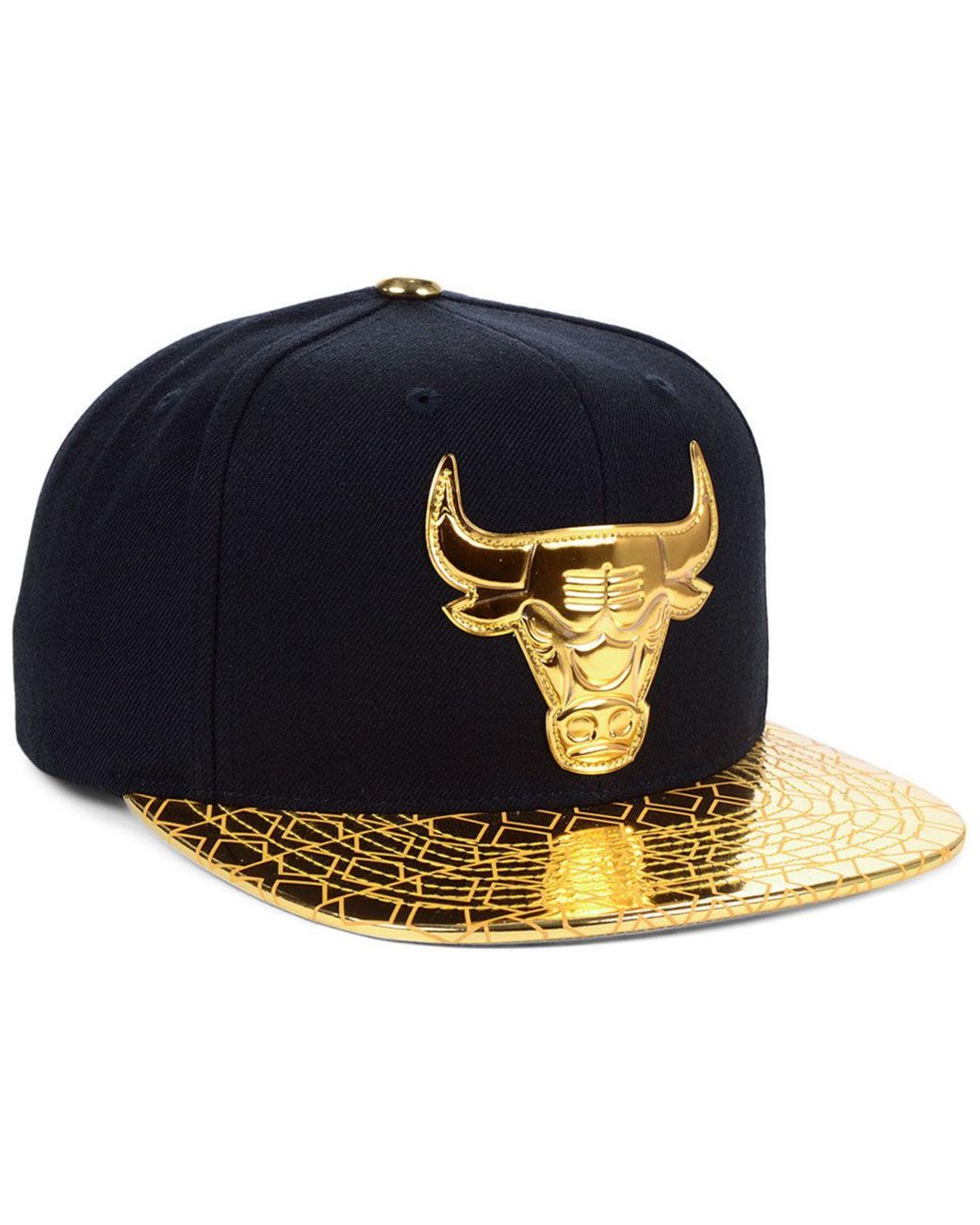gold chicago bulls hat