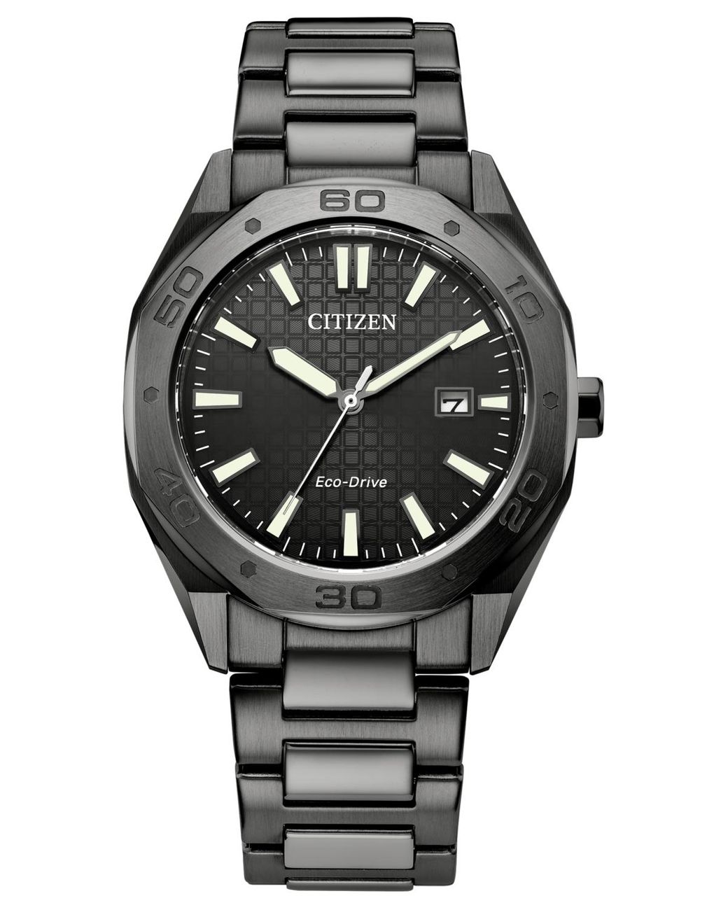Citizen Eco-drive Weekender Gray-tone Stainless Steel Bracelet Watch 41mm for men