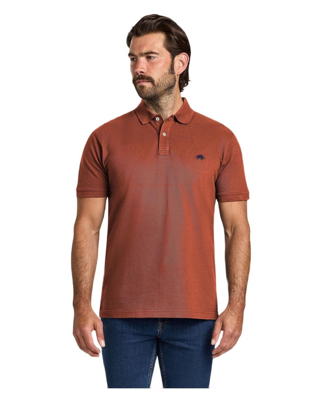 Tourus Raging Hunter Raging Bull Organic Polo in Red for Men | Lyst