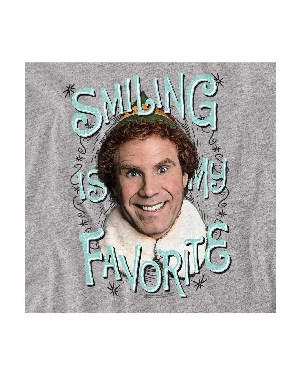 Elf Gray Smiling T Shirt for men