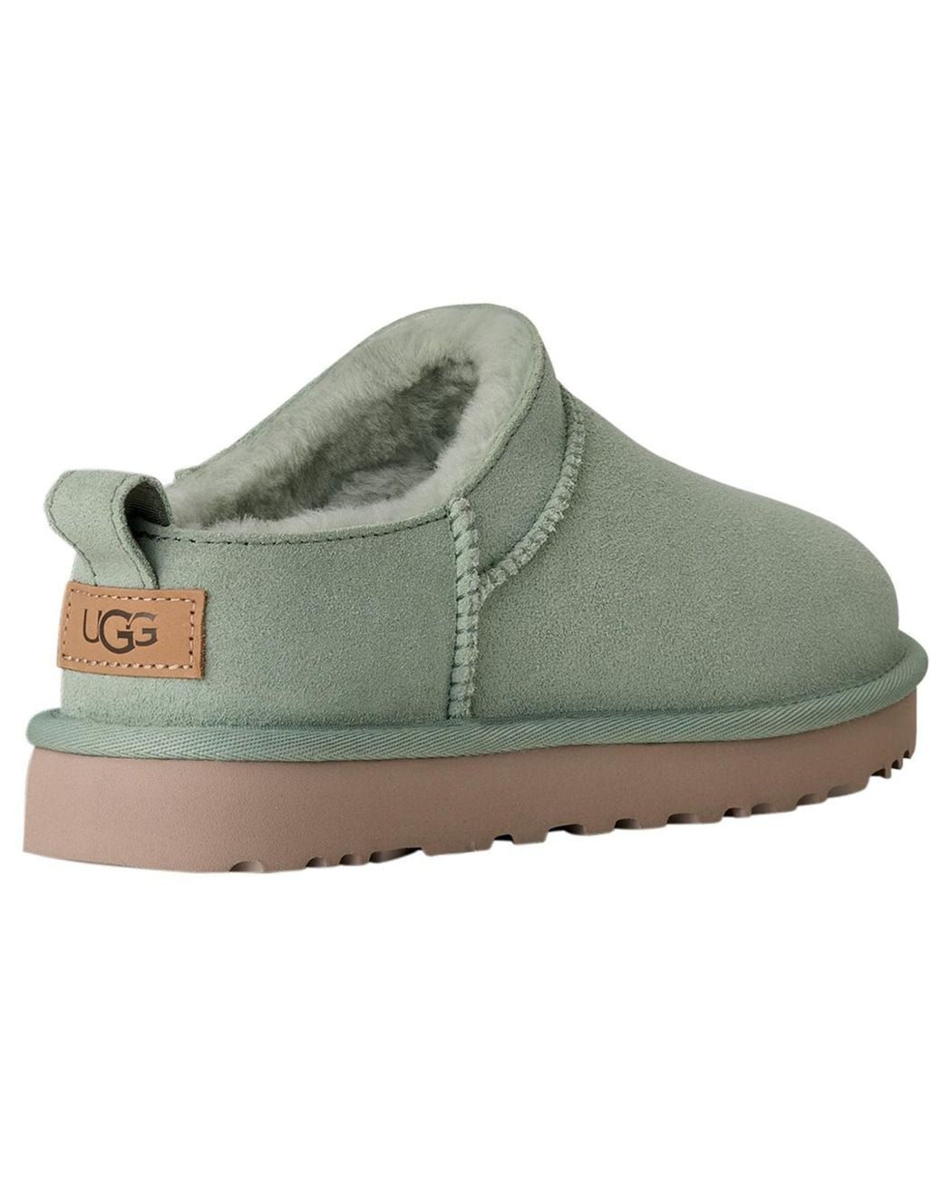 Ugg Green Classic Micro Pull Tab Round Toe Booties