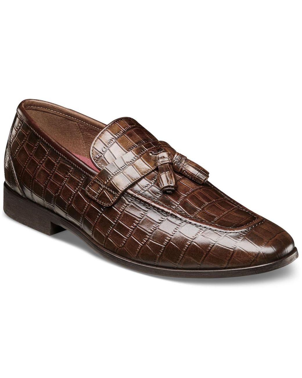 Stacy Adams Franz Moc toe Croc texture Tassel Dress Loafer in