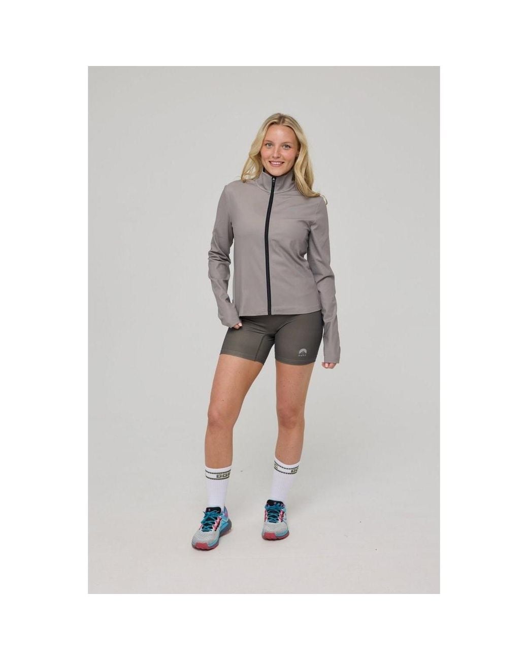OOSC Gray Infinite Cropped Zipped Jacket