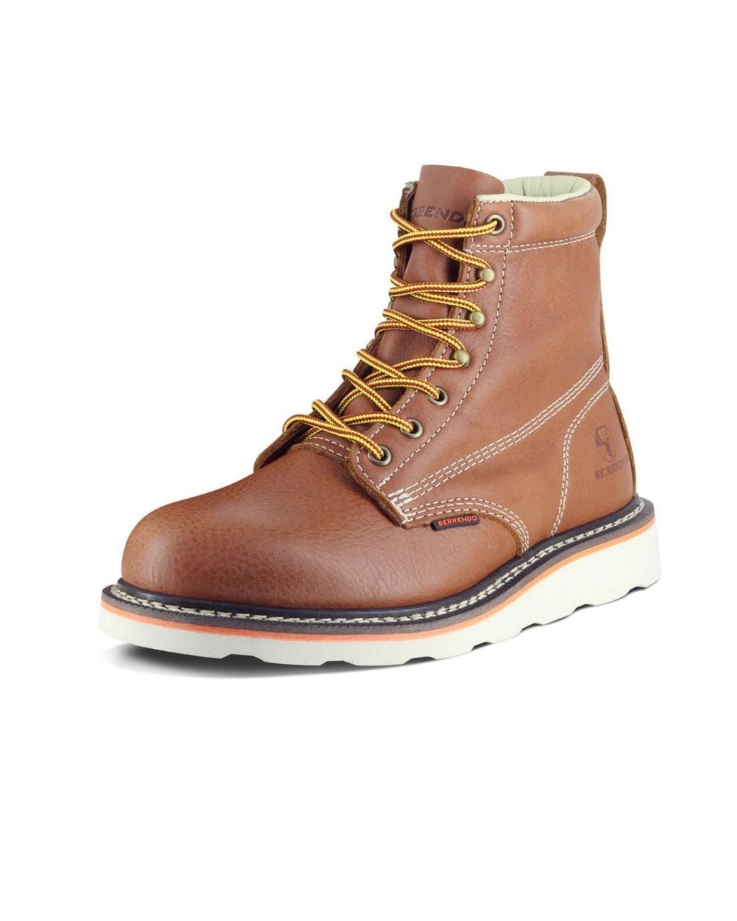 Berrendo Brown 6" Soft Toe Work Boots for men