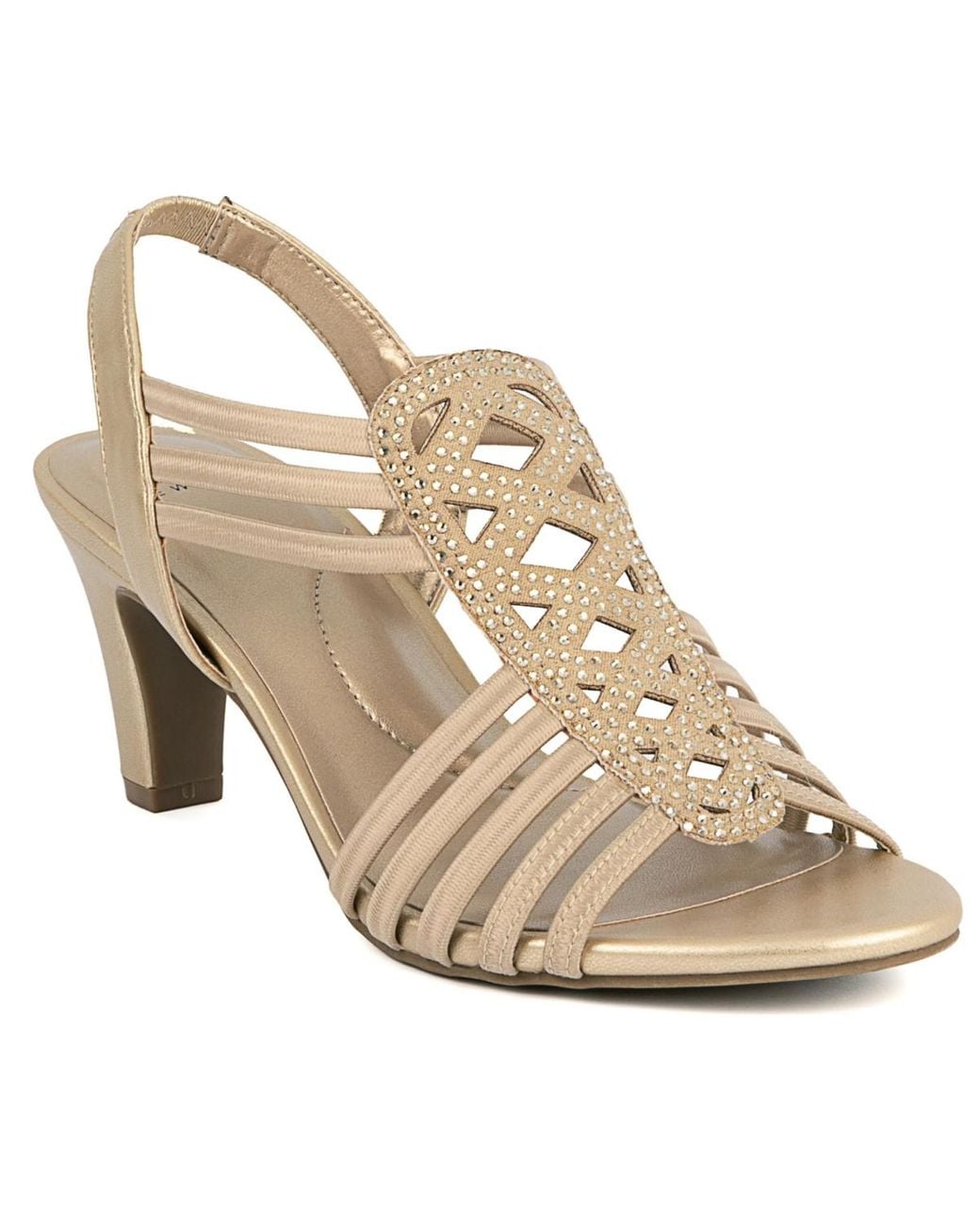 Jones New York Danely Strappy Dress Sandals in Natural | Lyst