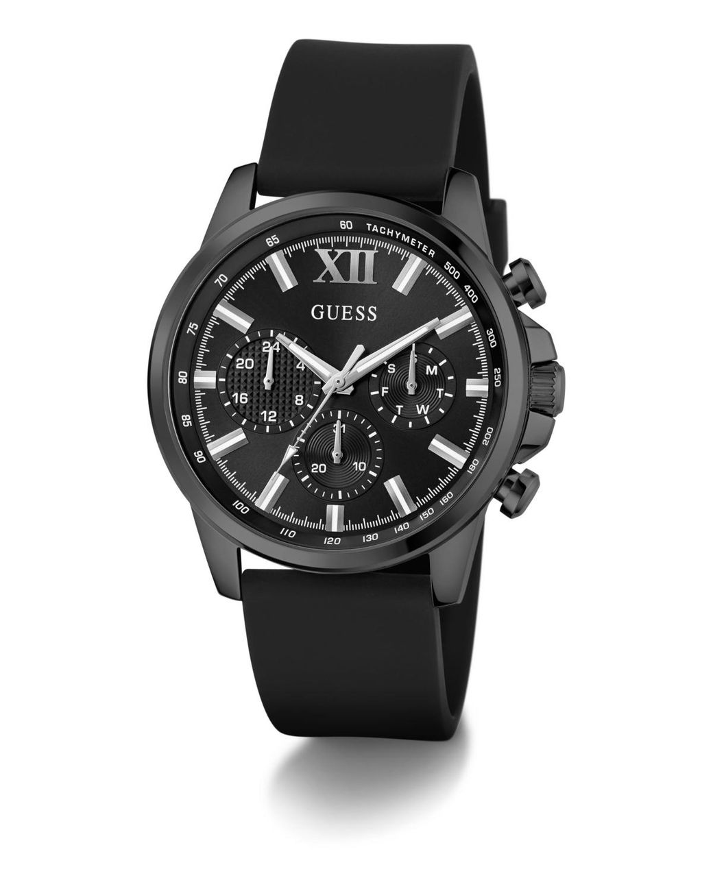Guess Gray Multi-function Silicone Watch for men