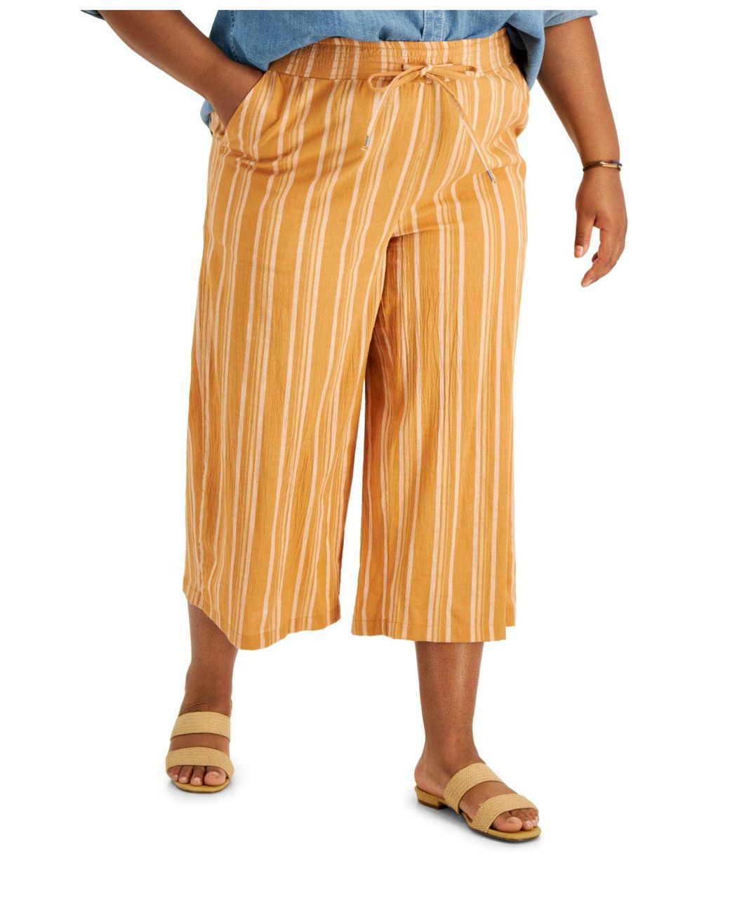 macys wide leg cropped pants