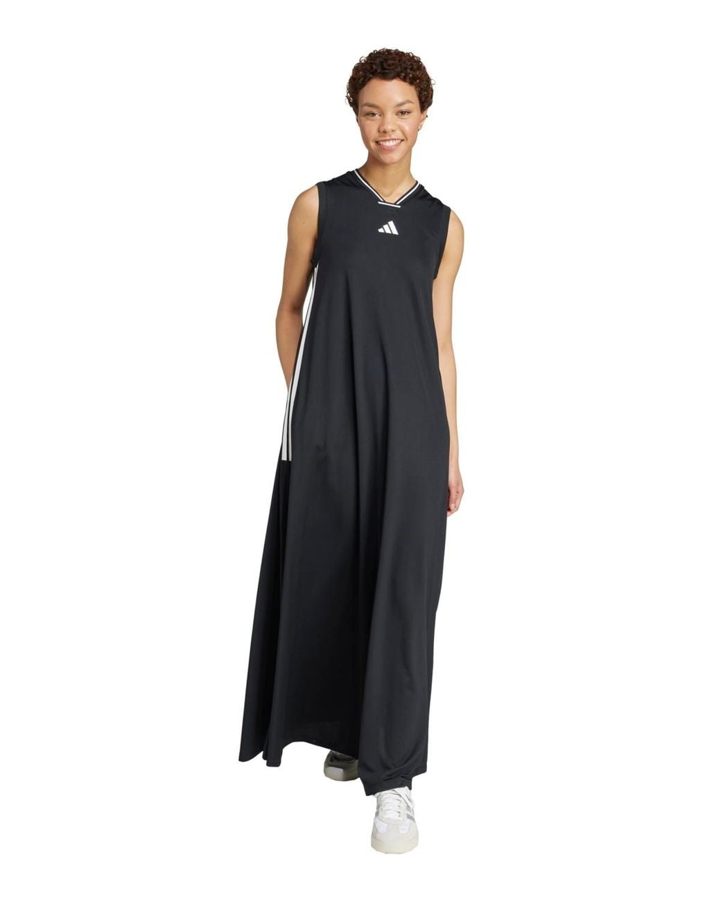 adidas Tiro Cut 3-strippes Soft Mesh Dress in Black | Lyst