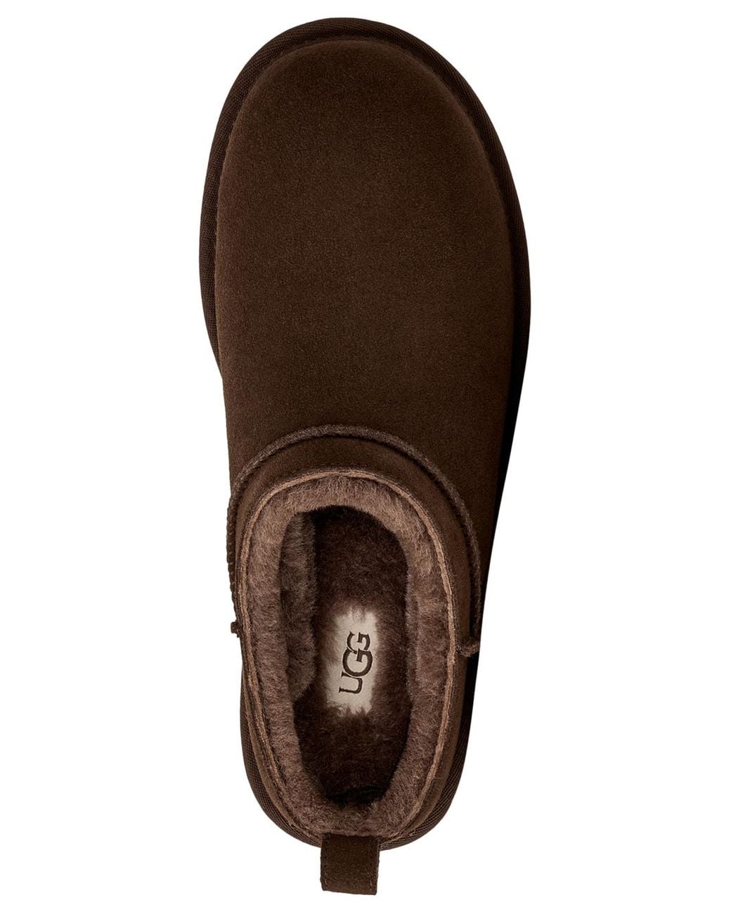 Ugg Brown Classic Micro Pull Tab Booties