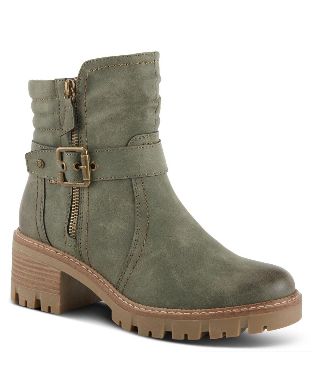 Spring Step Green Smokies Lug Sole Booties