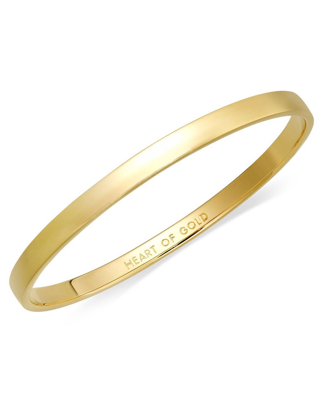Kate Spade Bracelet, 12k Goldplated Heart Of Gold Idiom Bangle Bracelet in Metallic Lyst