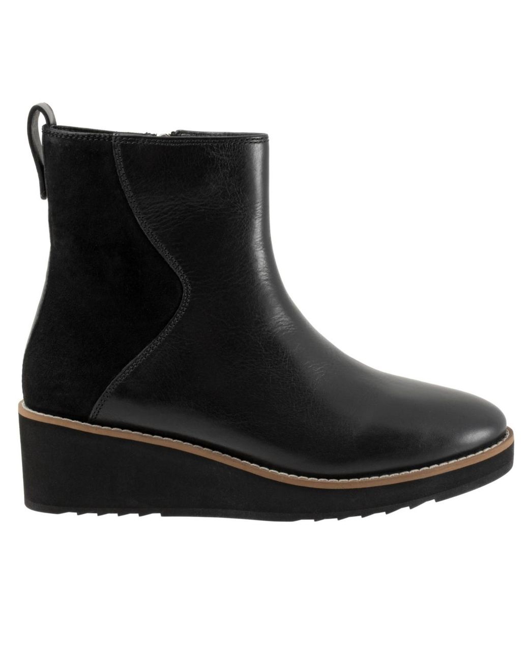 Trotters Black Wynona Boot
