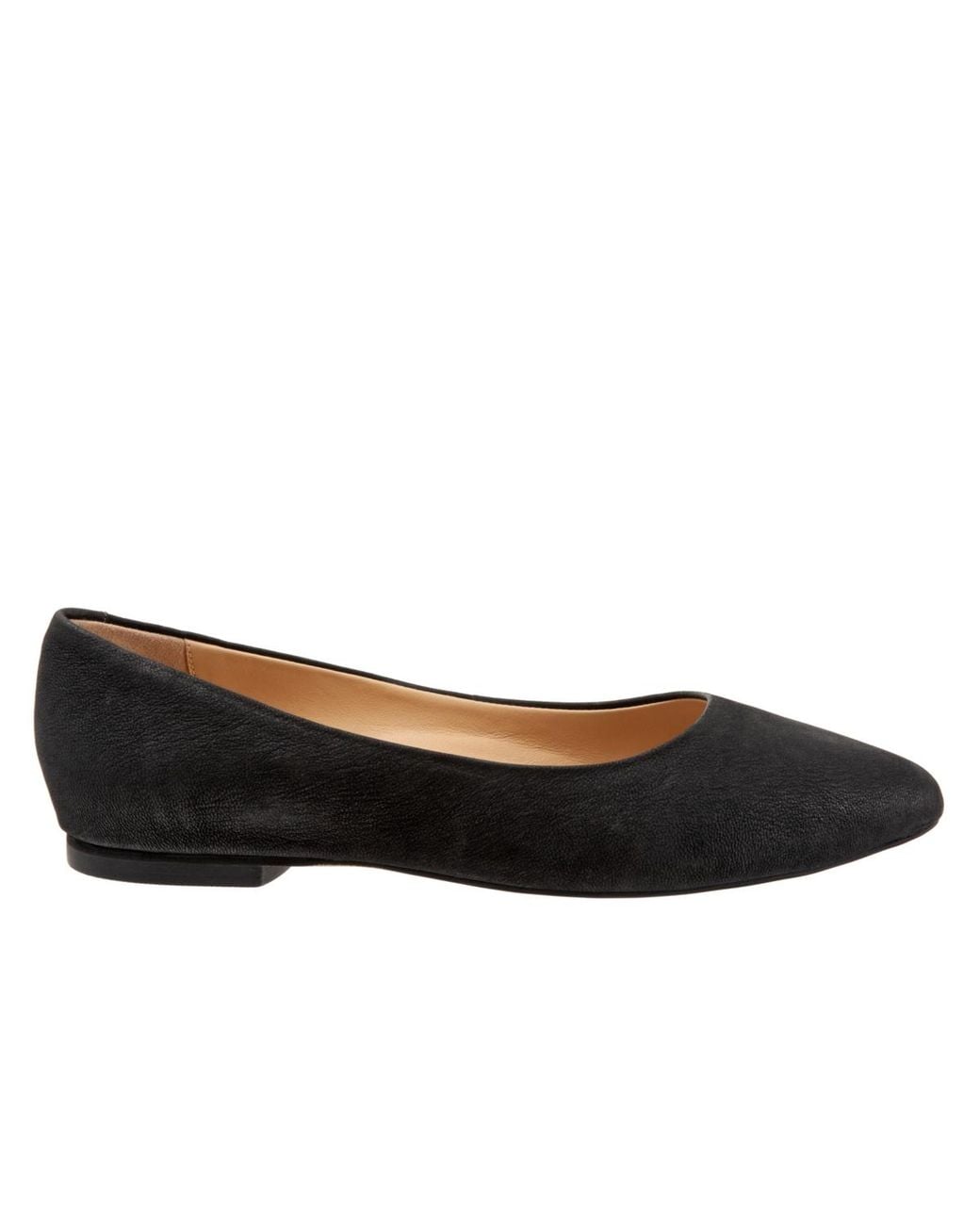 Trotters Black Estee Flat