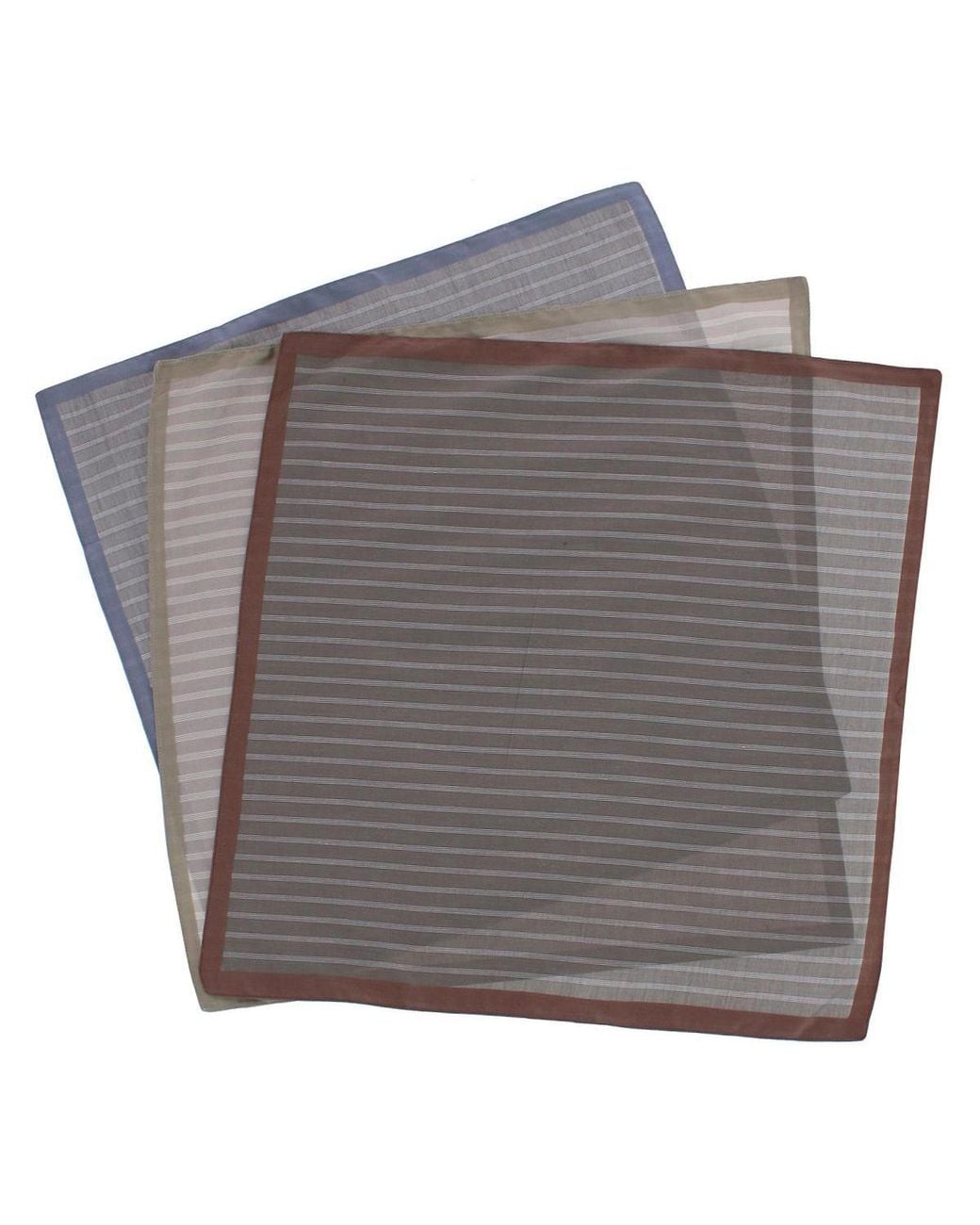Trafalgar Brown Clark's Classy Patterned Cotton Handkerchiefs (3 Pack) for men