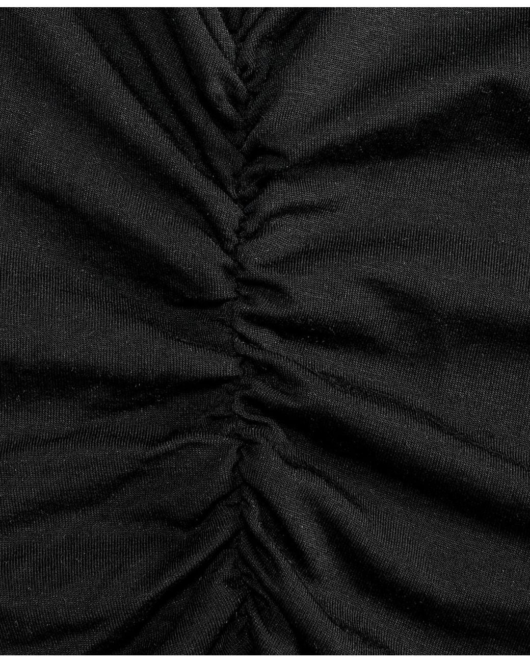 INC International Concepts Black Luxe-layering Jersey Boat-neck Long-sleeve Top