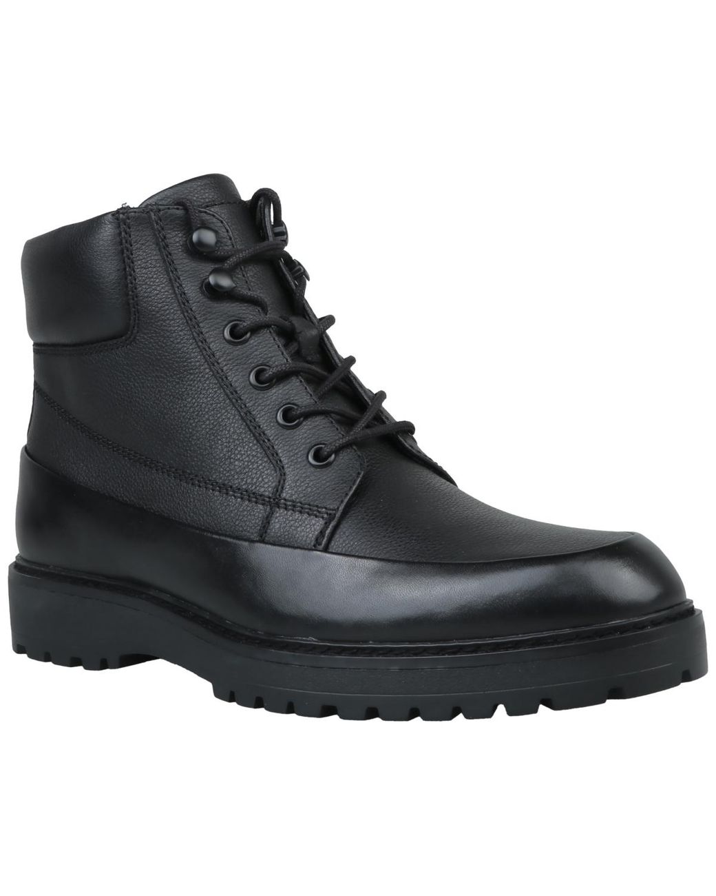 Alfani Black Leather Round-toe Boots for men